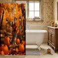 thumbnail image 3 of Erosebridal Cat Bench Shower Curtain 72Wx72L,Fall Park Bathroom Curtain,Gold, 3 of 6