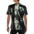 thumbnail image 3 of Vince Camuto Womens Camo Sequined Embellished T-Shirt, Multicoloured, Small, 3 of 3
