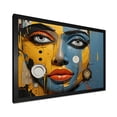 thumbnail image 3 of Designart "Vibrant Portrait Collage In Yellow And Blue I" African American Art Picture Framed Wall Art Prints, 3 of 5