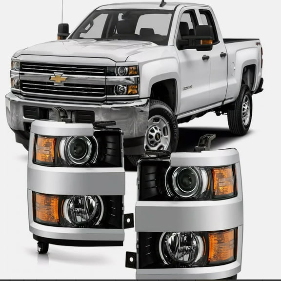 For 2015-2019 Chevy Silverado 2500HD 3500HD OE Style Projector Headlight Headlamp Assembly - Driver Side and Passenger Side