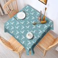 thumbnail image 2 of Christmas Square Tablecloth 42x42 Inch – Waterproof Polyester Printed Table Cover, Wrinkle Resistant & Washable for Kitchen Dining Picnic Party Decor, Single-v4-15, White, 2 of 6
