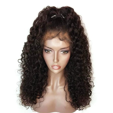 Synthetic Hair Wig (Synthetic Wig Density Long Loose Curly Synthetic Lace Front Wigs Black and Brown Color Hair for Fashion)