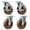 2 Brake & 2 Swivel, variant on 4" Hi-Temp Glass FiIled Nylon Casters, Heavy Duty Casters Set of 4, Industrial Caster Wheels for Commercial Kitchen, Bakery - 2400 lbs Capacity(4 Brake)