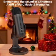 ZealSound USB Microphone,Condenser Computer PC Mic,Plug&Play Gaming Microphones for iPhone iPad MacBook Type C Phone,Headphone Output&Volume Control,Mic Gain Control,Mute Button Vocal,YouTube Podcast