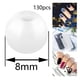 thumbnail image 4 of Perlas de ABS pequeñas, cuentas espaciadoras sueltas para pulseras, joyería y decoración de uñas. Blanco 8mm 130pcs, 4 of 9