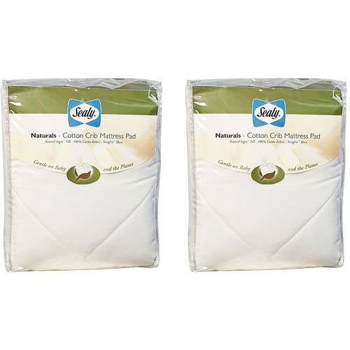 2 Pack Sealy Quilted Naturals Cotton Crib And Toddler Mattress