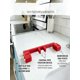 thumbnail image 2 of Bloqueo de manija de grifo para fregadero doble | Bloqueo de seguridad para grifo de cocina y baño con fijación central de la tubería, 2 of 7