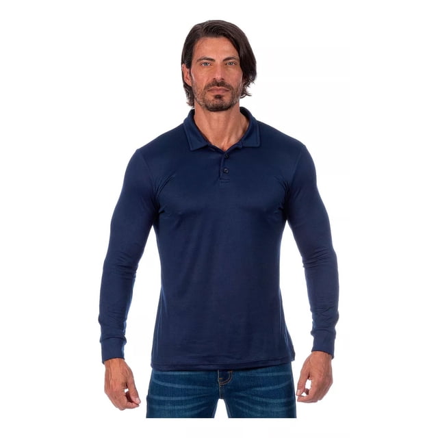 Playera Tipo Polo Hombre Manga Larga
