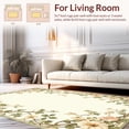 thumbnail image 2 of ODIKA 5'x7' Machine Washable Non-Slip Area Rug, Stylish Oval with Vintage Botanical Inspired High Traffic Rug, Ivory, 268898, 2 of 7