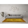 thumbnail image 3 of Ahgly Company Machine Washable Indoor Rectangle Persian Yellow Traditional Area Rugs, 6' x 9', 3 of 4