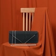 thumbnail image 4 of Bolso tipo sobre con cadena y purpurina, bolso de noche, bandolera para banquetes (negro) Likrtyny Para Estrenar, 4 of 6