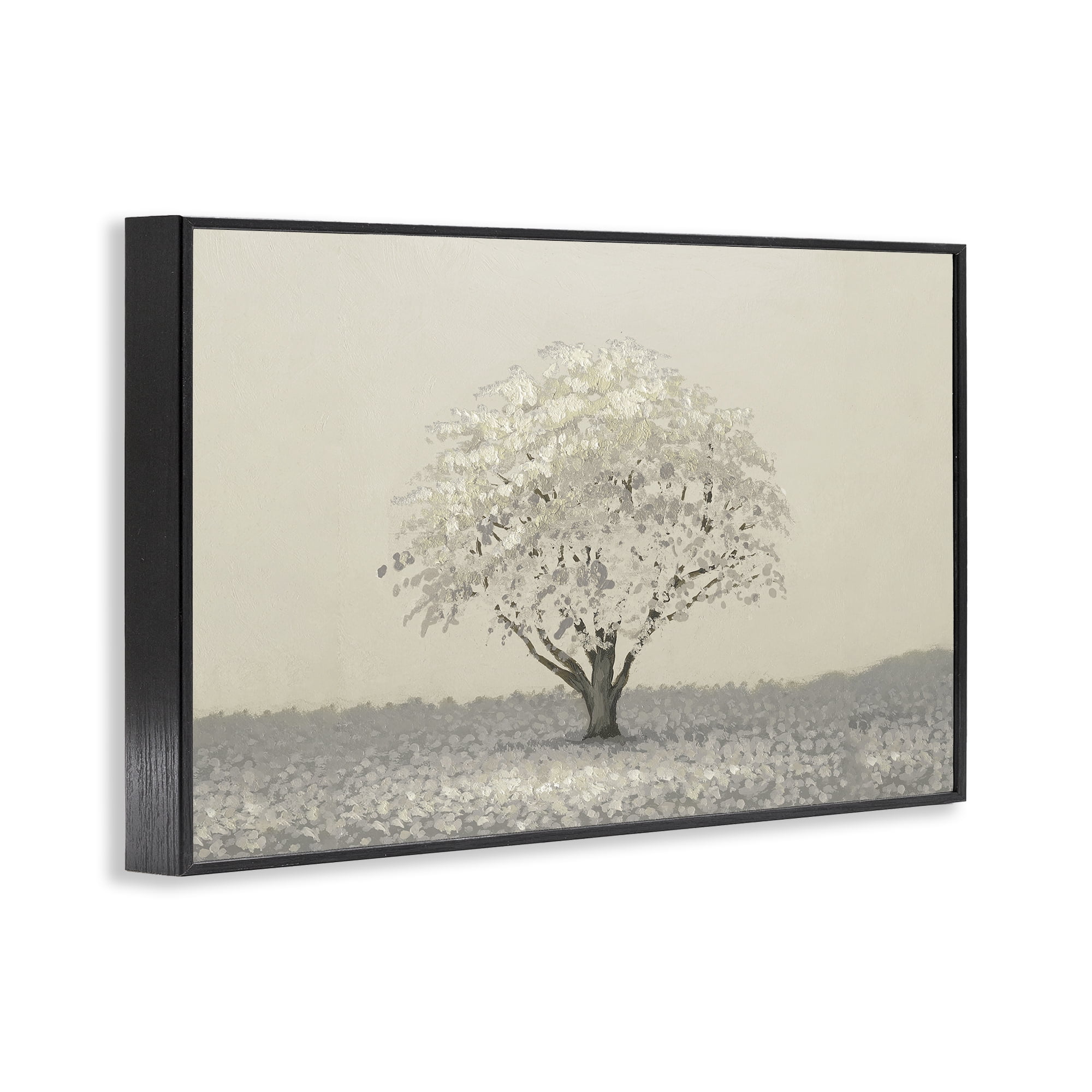 Stupell Industries Neutral Radiance Tree Black Framed Giclee Art, design by Michael Marcon