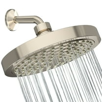 Winthorpe Conservation Rain Shower Head - Brushed Nickel - High Pressure 1.8 GPM Low Flow Rate - Water Saving