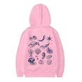 thumbnail image 4 of Big Girl'S Hoodie Long Sleeve Soft Sweatshirt Graphic Hoody Kids Cute Pullovers Top Girls Clothes Pink Size 9-10T, 4 of 7