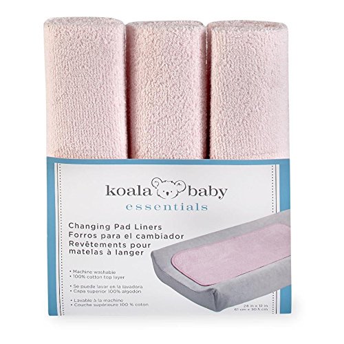 Koala Baby Essentials Pink Changing Pad Liners