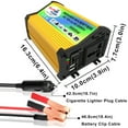 thumbnail image 4 of Mistaha Peaks Power 3000W Modified Sine Inverter High Frequency Power Inverter DC to AC Converter Car Power Inverter with 2.1A Dual USB Port Battery Clips, 4 of 6