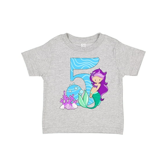 Inktastic Fifth Birthday Mermaid Girls Toddler T-Shirt