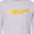 thumbnail image 4 of Inktastic Trumpet Gold Brass Music Instrument Long Sleeve Youth T-Shirt, 4 of 5