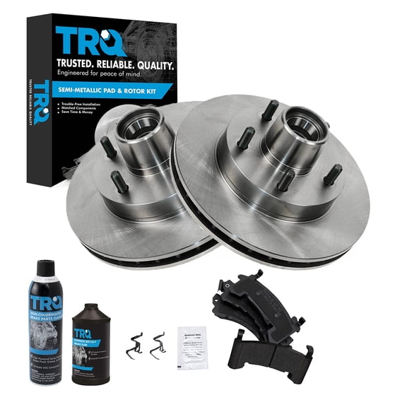 TRQ Front Brake Pad & Rotor Kit w/Fluids for Chevy GMC Buick Pontiac Oldsmobile BKA15506 Fits select: 1982-1995 CHEVROLET S TRUCK, 1982-1987 BUICK REGAL