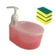thumbnail image 3 of Dispensador de jabón líquido 2 en 1 con bomba para encimera de cocina. Rosa, 3 of 9