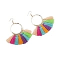 thumbnail image 4 of Pendientes de anillo grandes con borlas, accesorios creativos de moda europea y americana, exagerados, joyería de oreja vintage bohemia, 4 of 5