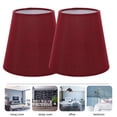 thumbnail image 3 of Shisuyan 2pcs Fabric Lampshade Small Lampshade Clip On Bulb Retro Style Lamp Shade Barrel Lamp Shade Accessory, 3 of 8