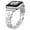 Silver+White, variant on Bling Plating Bands Women Compatible with Apple Watch 42/44/45/49mm, Diamond Metal Strap, Dressy Rhinestone Sparkle Replacement for iWatch Bands Series Ultra/SE/9/8/7/6/5/4/3/2/1, Silver+White