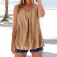 thumbnail image 2 of WULMLEO Cotton Linen Tank Tops for Womens Summer Sleeveless Crewneck Blouse Casual Solid Color Loose Outdoor Basic Shirt Khaki L, 2 of 5