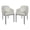 Stone Gray, variant on Loft Contemporary Vegan Leather Metal Armchair in Black - Set of 2