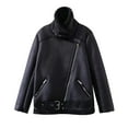 thumbnail image 2 of Azrian Clearance Women's Coat, Winter Thickened Warm Fashion Women Solid Stand-up Collar Cardigan Down Jacket Outerwear Padded Coat, 2 of 3