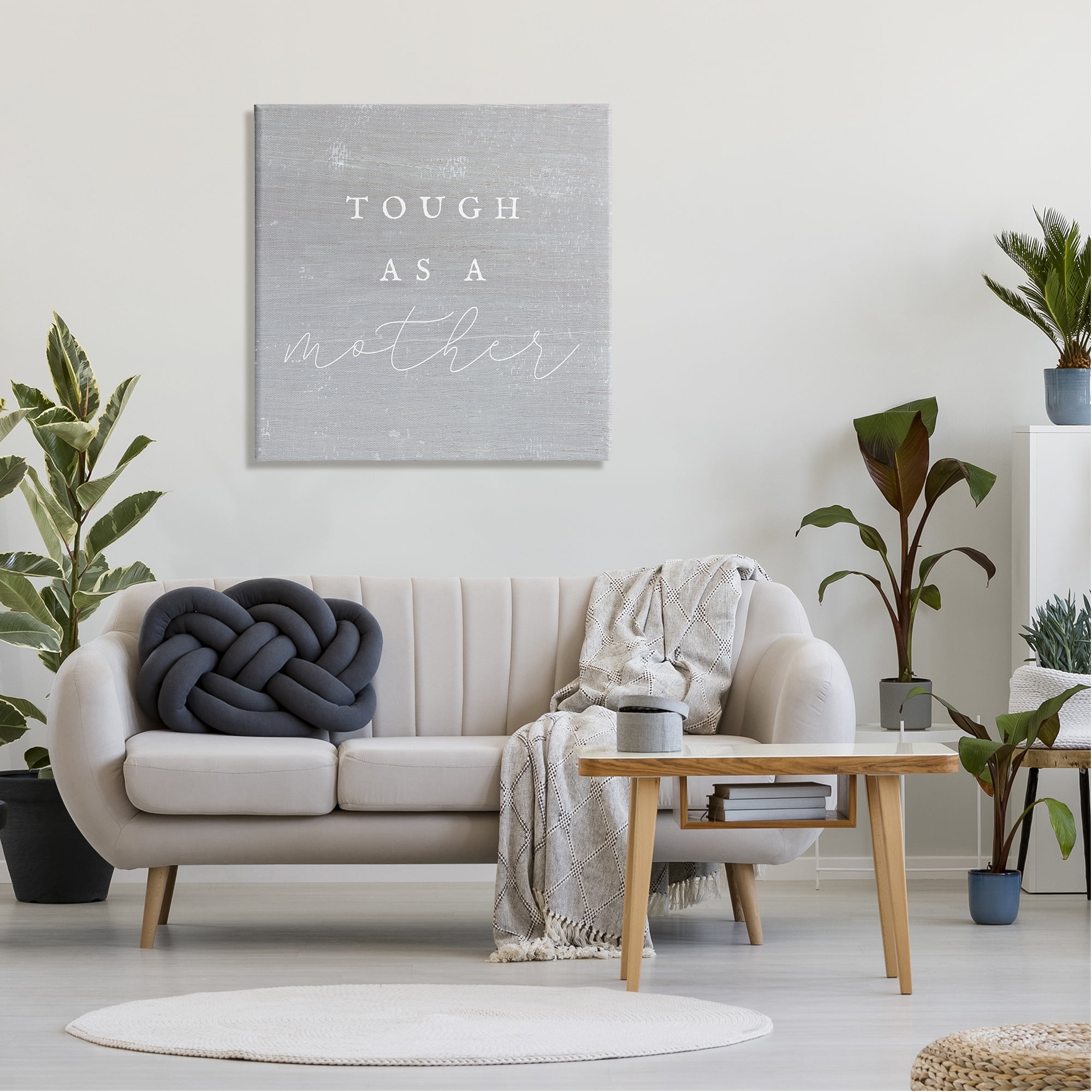 Stupell Industries Tough As A Mother Phrase Inspirational Painting Gallery Wrapped Canvas Print Wall Art, 30 x 30