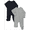 Black/ Grey Heather, variant on Organic Cotton Baby Two-Way Zipper Footed Sleep N Play Pajamas, 2-Pack, Sizes Preemie–6/9 Months