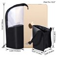 thumbnail image 3 of Travel Make-up Brush Cup Holder Organizer Bag, Pencil Pen Case for Desk, Clear Plastic Cosmetic Zipper Pouch, Portable Waterproof Dust-Free Stand-Up Small Toiletry Stationery Bag with Divider, 3 of 7