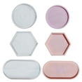 thumbnail image 2 of Milue 3Pcs Epoxy Hexagonal Oval Round Storage Tray Molds Fruit Storage Plate Mold, 2 of 10