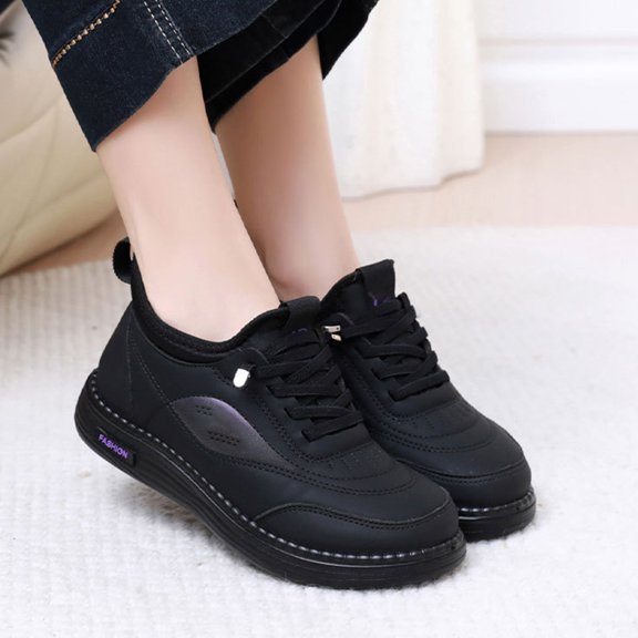Willtoo Women Winter Faux Fur Lined Trainers Warm Sneakers Walking Ankle Boots Low Top Thermal Snow Shoes Outdoor Sports Running Shoes
