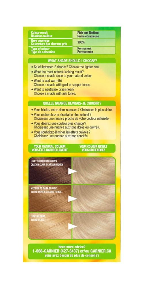Garnier Nutrisse Ultra Crème, Permanent Hair Dye, Long-Lasting,1 unit, 100% Grey Coverage