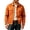 Orange, variant on Men's Casual Button Down Trucker Jacket Lapel Collar Multi Pocket Coat Classic Spring Fall Outfits Daily Workwear Outerwear Weekend Outings & Casual Occasions