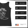 thumbnail image 6 of Country Girl Boots Women's Tank Top Vintage Cowgirl Western Floral Southern Rustic Country Style Cute Roses Rodeo, 6 of 7