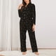 thumbnail image 2 of Fotbe Gold Spiders And Cobwebs Conjunto de Pijama de Manga Larga para Mujer con Estampado, Ropa de Dormir de 2 Piezas, Conjunto de Casa Suave y Cómodo con Bolsillos-X-Large, 2 of 7
