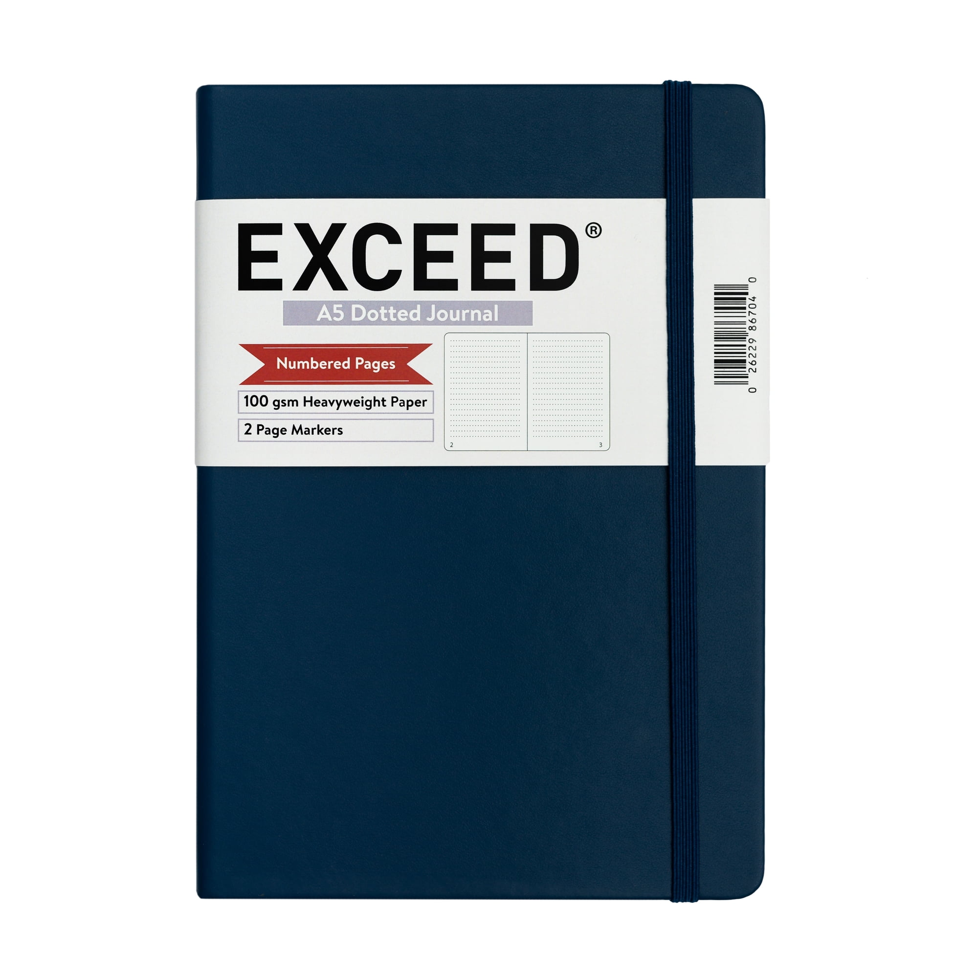 Exceed A5 Dot Journal, Navy, 120 Sheets, 100 GSM