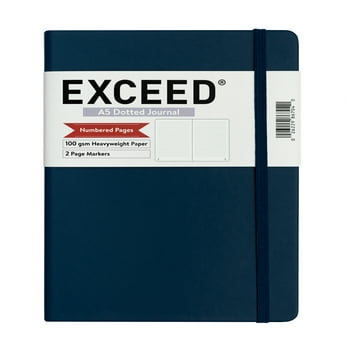 Exceed A5 Dot Journal, Navy, 120 Sheets, 100 GSM