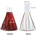 thumbnail image 4 of SKYSONIC 2 PCS Christmas Balls Snowflake Hand Towels with Hanging Loop for Bathroom and Kitchen, Hanging Band Towel - Winter Xmas New Year Kitchen Dish Cloth and Bathroom Hand Towels Set , 12"x17", 4 of 6