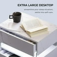 thumbnail image 5 of Night Stand Set 2 LED Nightstands for Bedroom Set of 2 Modern Bedside Table with 3 Drawers End Side Table, 5 of 16