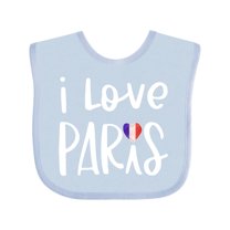 Inktastic I Love Paris French Flag Heart Boys or Girls Baby Bib