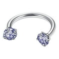thumbnail image 2 of QIQUWOHUL Stainless Double Zircon U Shaped Nose Ring Set Piercing Jewelry Multi Color Zircon Nose Jewelry, 2 of 5