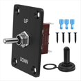 thumbnail image 1 of Interruptor de Palanca Momentáneo 30 A, Resistente Al Agua, 12 V (Encendido)/Apagado/(Encendido), SPDT 3 Pines con Placa Montaje Arriba/Abajo para Control Motor RV, 1 of 5