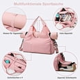 thumbnail image 3 of Sports Gym Bag, Women's Yoga Bag For Yoga Mats, Travel Duffel Bag, Carry Bag, Oxford Fabric Waterproof Training Bag, 3 of 5