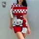 thumbnail image 2 of Vestido ajustado de verano 2024 para mujer, vestido de fiesta de verano sexy y encantador con estampado digital de Hello Kitty y dibujos animados de Kawaii, 2 of 2