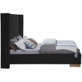 thumbnail image 4 of Pemberly Row Modern / Contemporary Black Boucle Fabric King Bed, 4 of 6