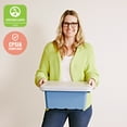 thumbnail image 6 of ECR4Kids Square Bin with Lid, Powder Blue, 4-Pack, 6 of 9